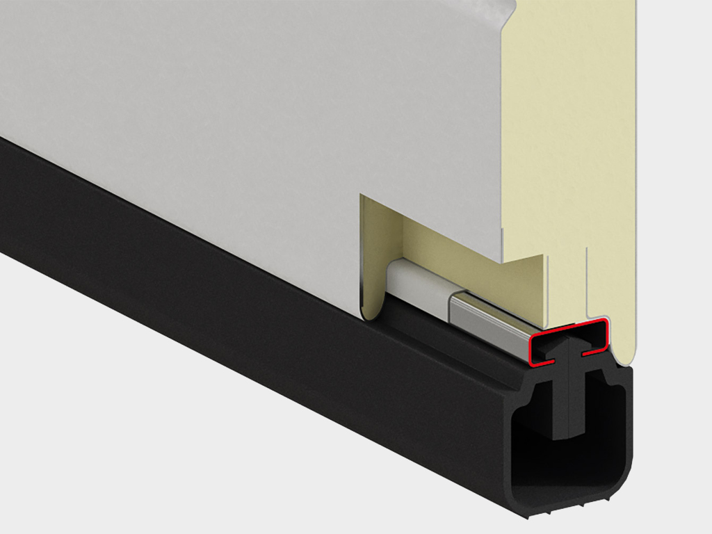 Полностью терморазделенное полотно — теплый нижний профиль, теплая панель.